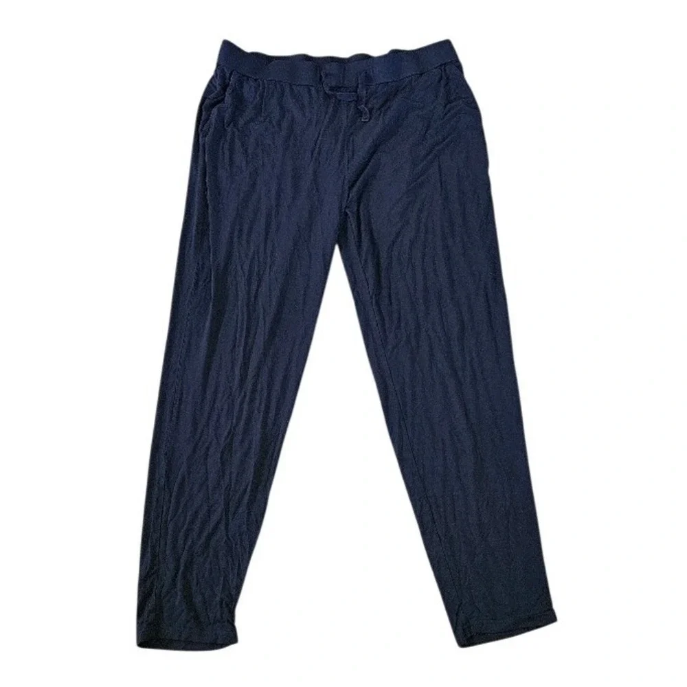 Cozy Earth Bamboo Pajama Pants Women XL Navy Blue Stretch Lounge Drawstring